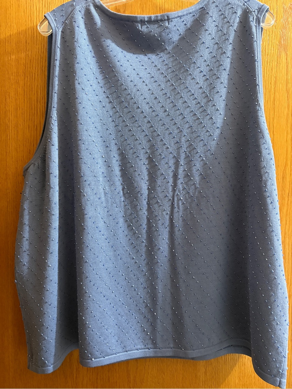 Kate Hill Dusty Blue Sleeveless Embellished Tank